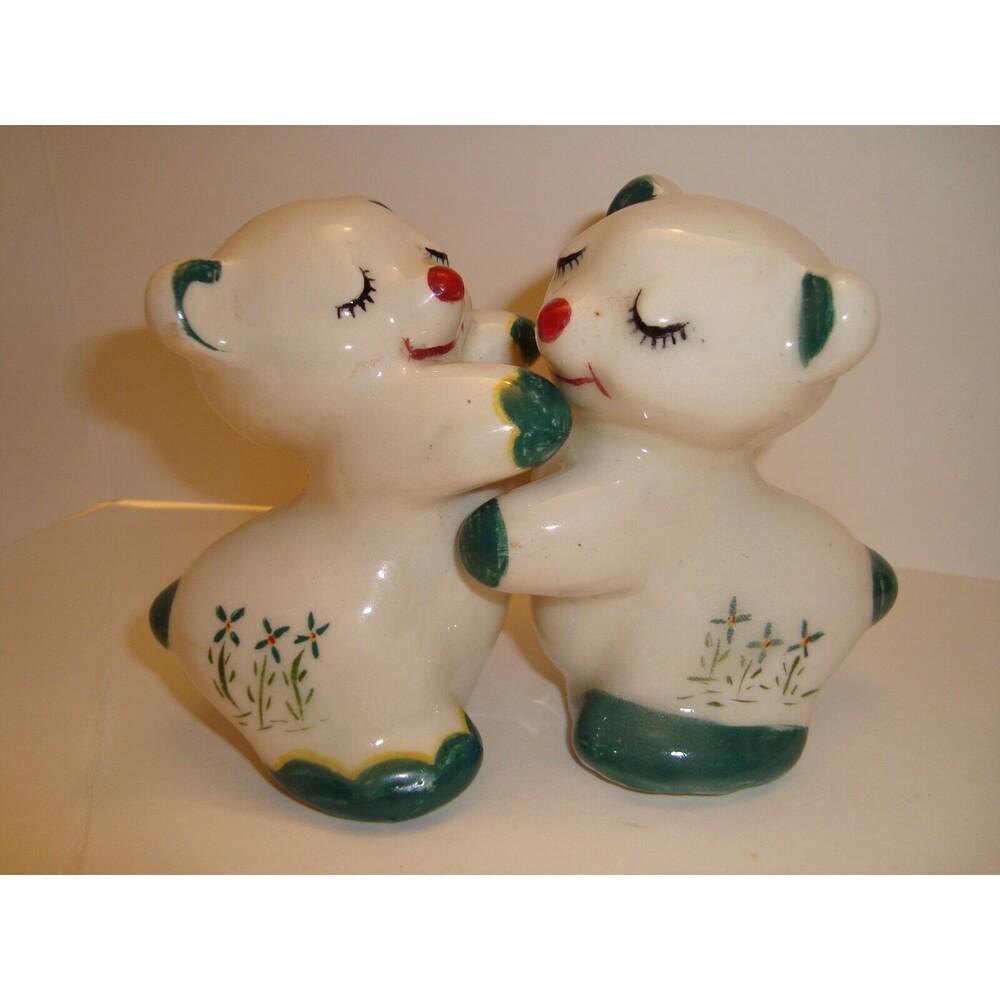 Bear Huggers Salt and Pepper Shakers 3 1/2" Vintage Kitchen Collectibles